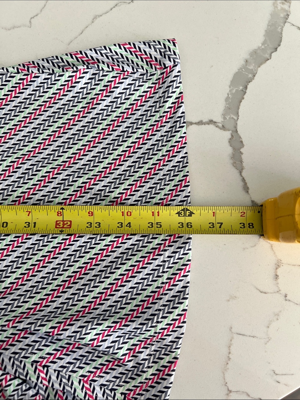 Fairway & Greene Sleeveless Chevron Midi Dress in Pink, Navy & White - Picture 10 of 10